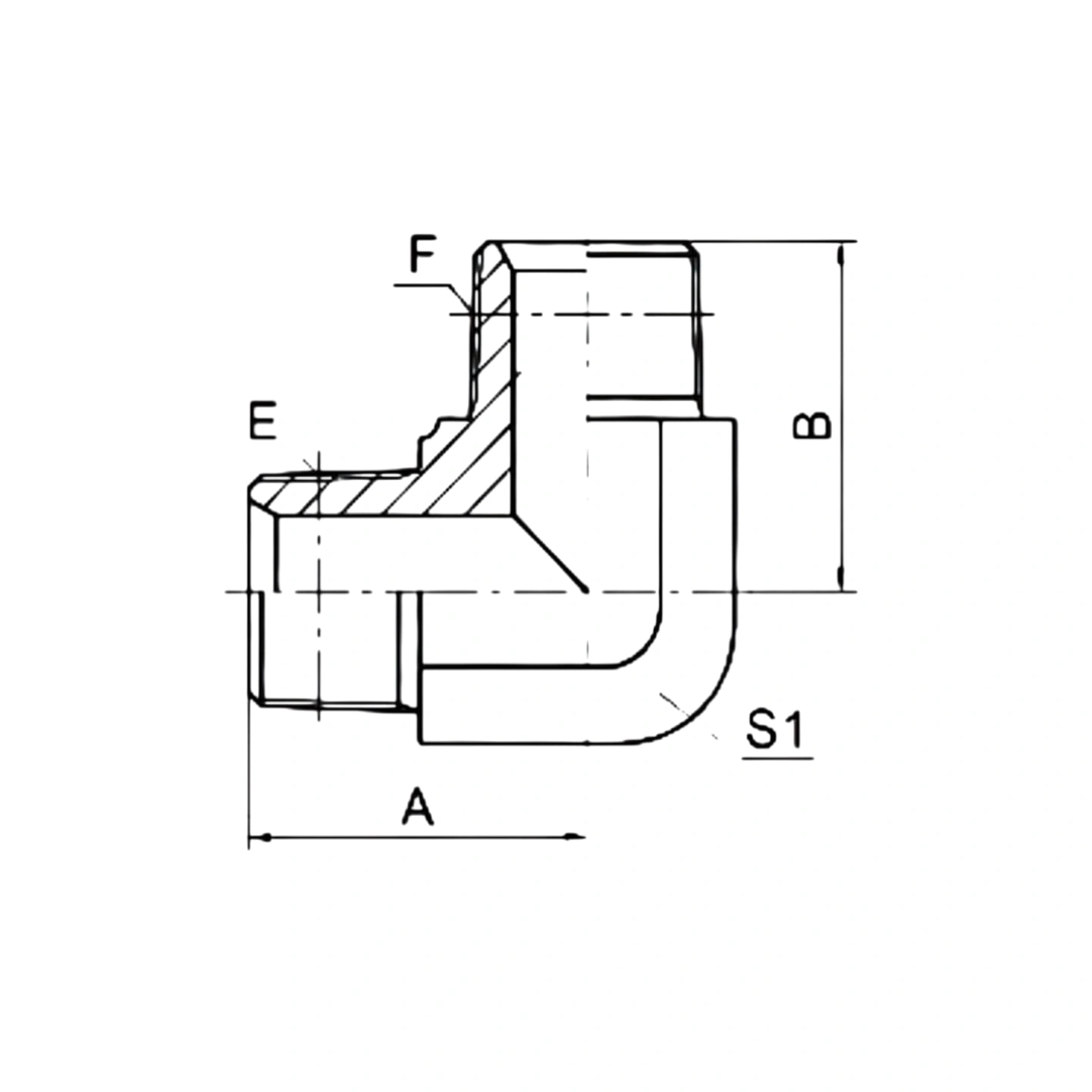1T9-SP CODO DE 90° BSPT MACHO