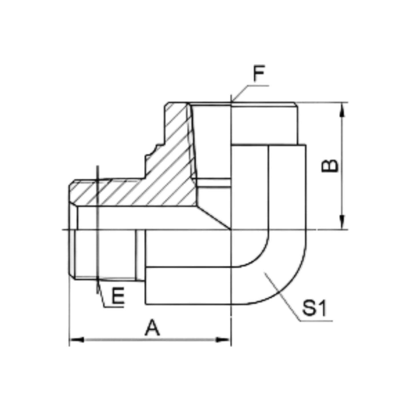 5T9-SP CODO DE 90° BSPT MACHO/BSPT HEMBRA
