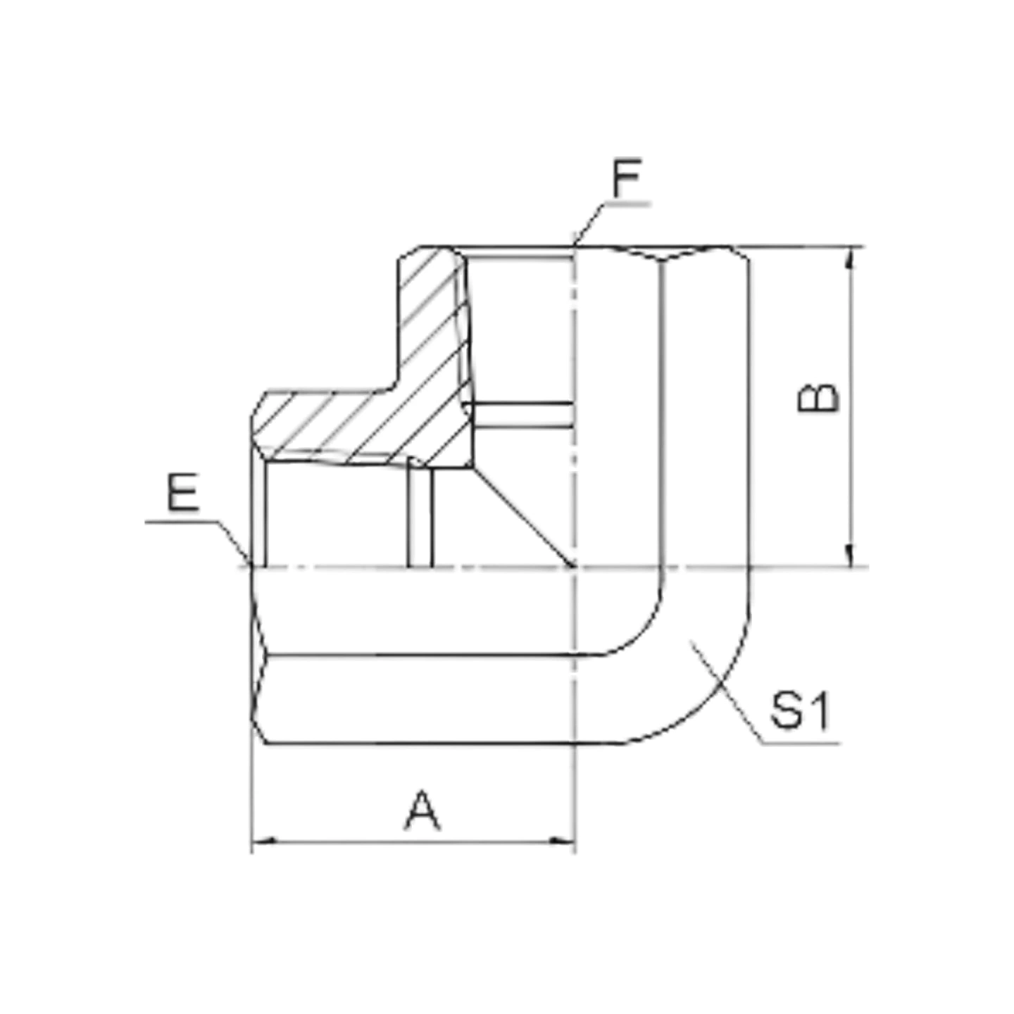 7T9-PK CODO DE 90° CON CONEXI?N BSPT HEMBRA